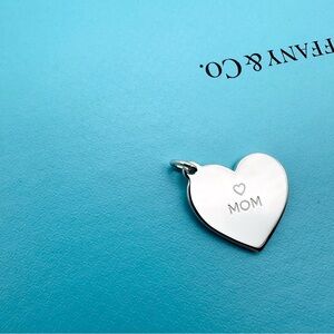 Tiffany & Co. new Silver Heart Mom charm pendant